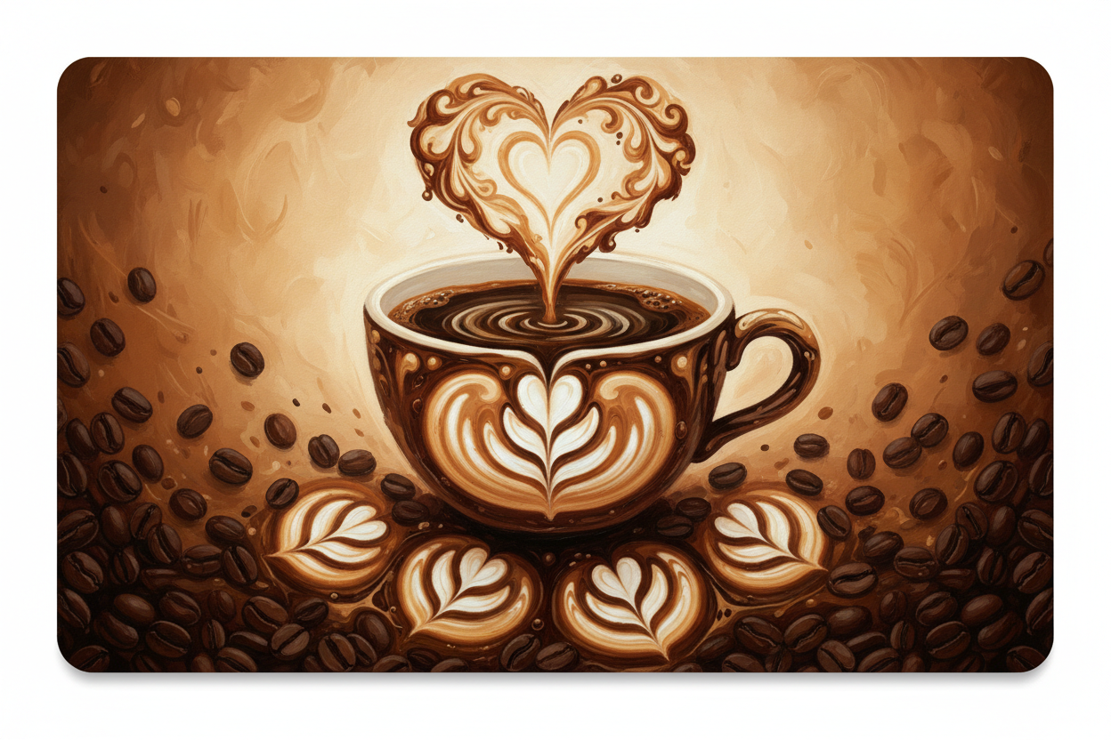 coffee gift card without text boxes
