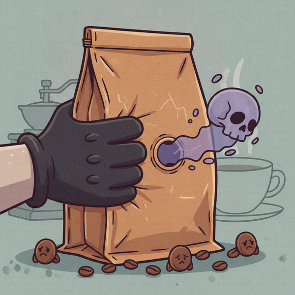 The Degassing Valve Sabotage: Why Squeezing Your Coffee Bag for a Quick Sniff Is the Invisible Crime Staling Your Beans.